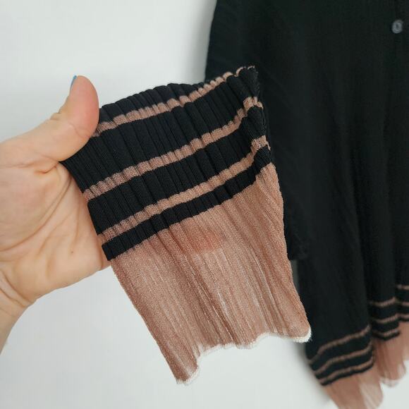 ZARA Long Sleeve Relaxed Ribbed Top S Casual Oversized - Picture 6 of 9